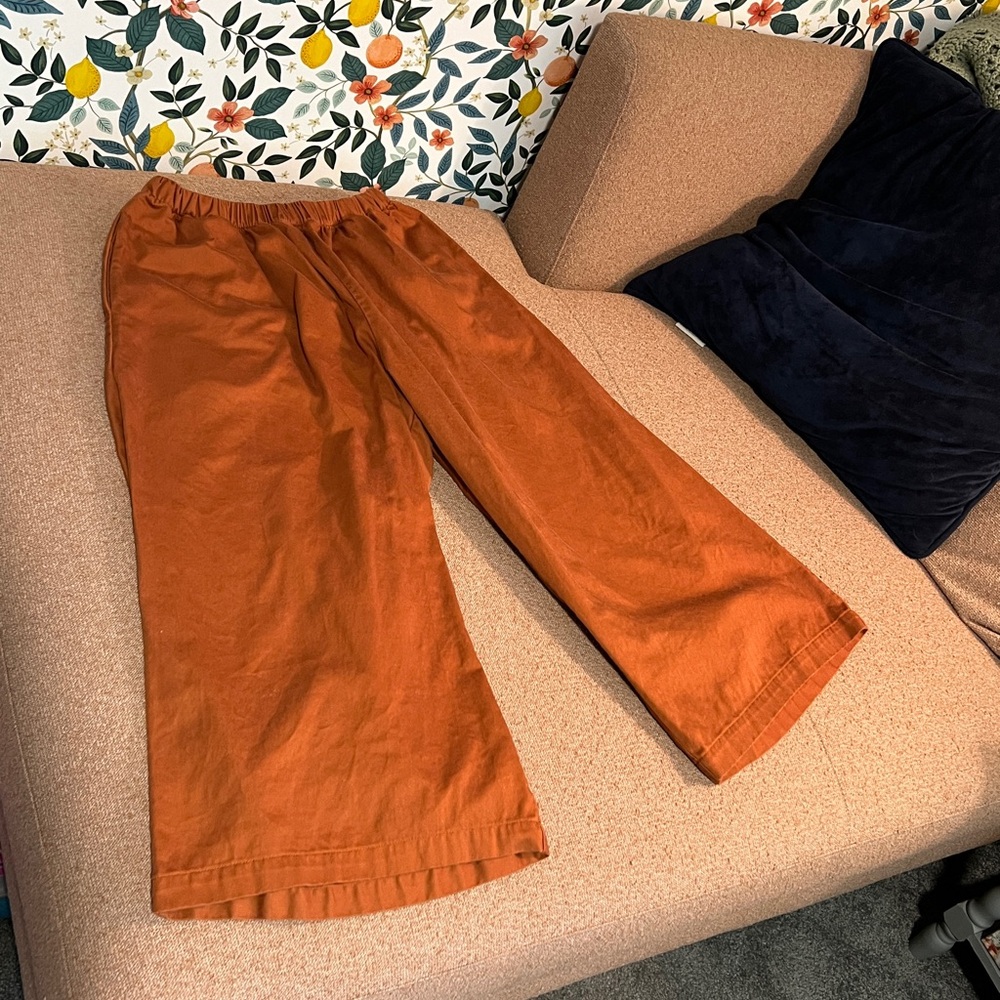 The Tiny Closet, The Lounger Midi Pant, cinnamon sateen, L